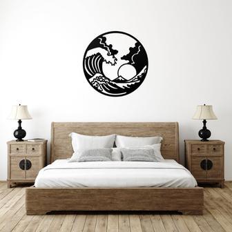 The Great Wave Metal Wall Art - Elegant Ocean Decor For Home | Familywalldecor UK