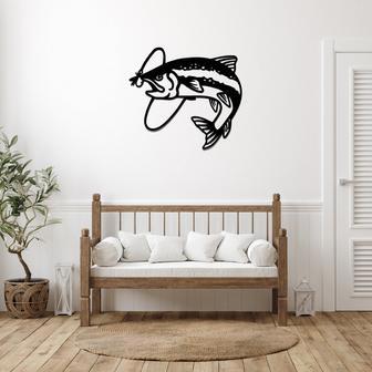 Personalized Trout Fly Fish Metal Wall Art for Home Decor | Familywalldecor UK