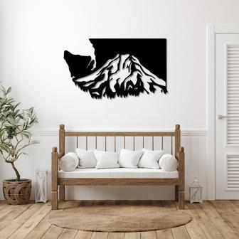 Washington Mt Rainier Metal Wall Art for Home and Office Decor | Familywalldecor