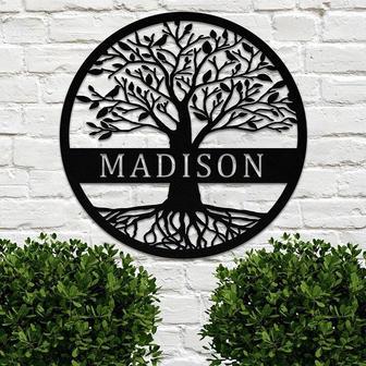 Personalized Tree Of Life Metal Sign for Home Decor | Familywalldecor DE