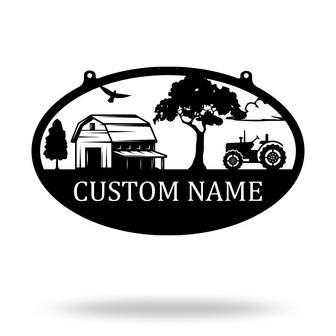 Personalized Tractor Outdoor Metal Sign for Rustic Farmhouse Decor | Familywalldecor AU