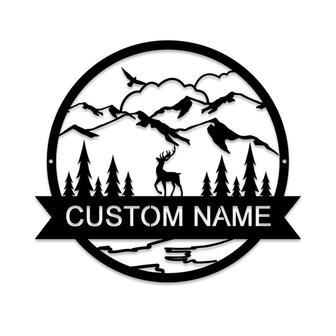 Custom Deer Metal Name Sign For Home Wall Decor | Familywalldecor CA