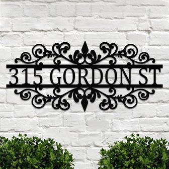 Custom Metal Address Sign House Numbers for Outdoor Home Decor | Familywalldecor CA