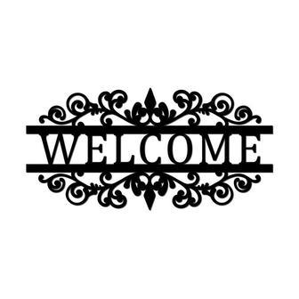 Custom Welcome Metal Sign for Outdoor and Indoor Decor | Familywalldecor DE