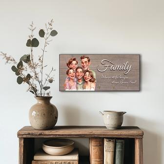 Personalized Happy Family Caricature Key Holder for Home Decor | Familywalldecor AU