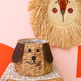 Animal Shaped Wicker Basket Planter for Indoor Decor | Rusticozy CA