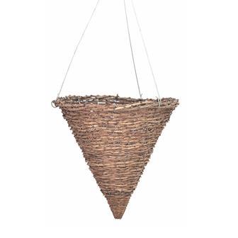 Antique Hanging Planter in Brown Wicker for Natural Home Decor | Rusticozy CA