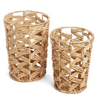 Braided Water Hyacinth Waste Paper Basket for Eco-Friendly Storage | Rusticozy