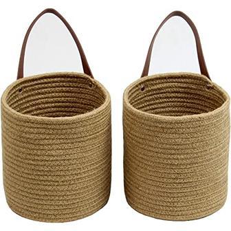 Eco-Friendly Jute Hanging Basket for Stylish Wall Storage | Rusticozy UK