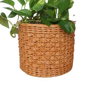 Handmade Rattan Flower Pot Planter for Boho Home Decor | Rusticozy