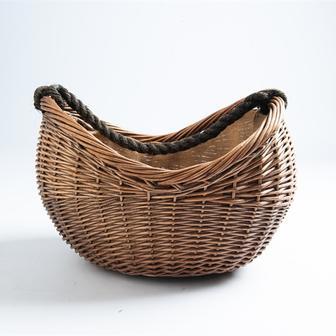 Large Willow Wicker Basket for Firewood Storage | Rusticozy