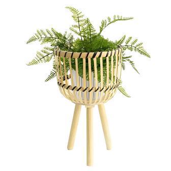 Natural Woven Rattan Basket for Flower Pots and Home Decoration | Rusticozy