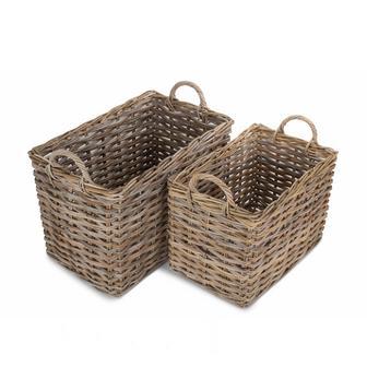 Stylish Square Rattan Storage Basket and Planter for Home Styling | Rusticozy UK