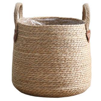 Woven Storage Basket for Green Plant Pots and Debris | Rusticozy