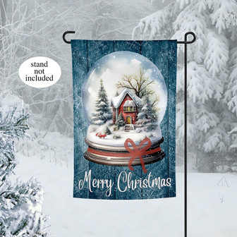 Personalized Merry Christmas Garden Flag, Christmas Welcome Flag, Holiday Yard Flag - Monsterry