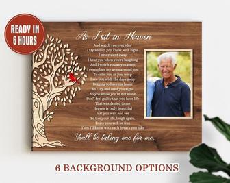 Personalized Memorial Canvas Gift For Dad Or Grandpa Loss | Familywalldecor DE