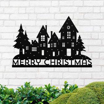 Festive Merry Christmas Metal Sign For Outdoor Holiday DéCor | Familywalldecor