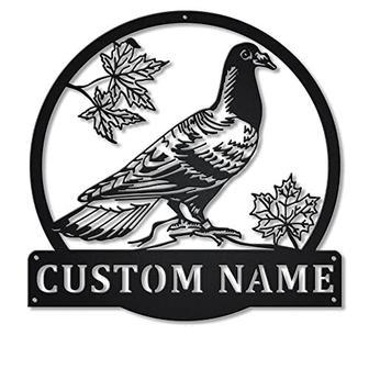 Personalized Pigeon Bird Metal Sign For Bird Lovers & Gifts | Familywalldecor