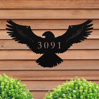 Metal House Number Sign, Eagle Address Sign | Familywalldecor DE