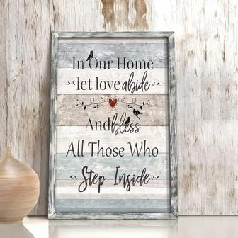 Decorative Family Rules Canvas with Positive Quotes – Inspiring Wall Art for Bedroom or Living Room | Familywalldecor