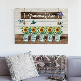 Grandma's Garden Sunflower Canvas – Personalized with Names | Familywalldecor