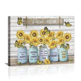 Sunflowers Mom Canvas - Beautiful Gift For Mom's Special Occasions | Familywalldecor