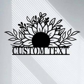 Personalized Sunflower Metal Wall Art – Unique Custom Design, Perfect for Home Decor or House Warming Gifts | Familywalldecor