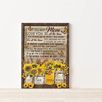 Vibrant Sunflower Mom Canvas – Perfect Gift for Mother's Day | Familywalldecor CA