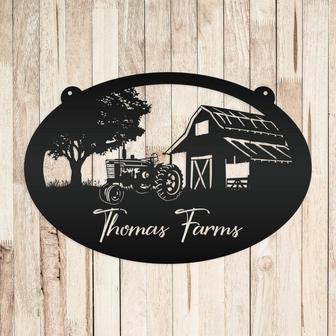 Custom Tractor Barn Farm Metal Sign For Families | Familywalldecor