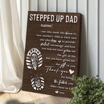 Heartfelt Personalized Canvas for Step Dad - Father's Day Gift from Kids | Familywalldecor