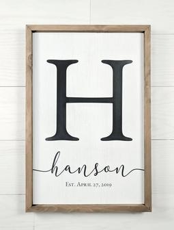 Personalized Family Name Canvas - Custom Monogram Wall Art | Familywalldecor