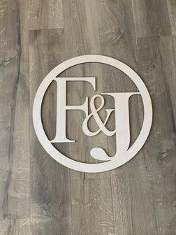 Custom Wedding Or Birthday Gift Wood Sign For Family Name - Front Door Wreath Or Wedding Backdrop | Familywalldecor