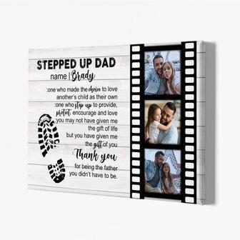 Heartfelt Custom Step Dad Canvas - Photo Gift from Daughter | Familywalldecor