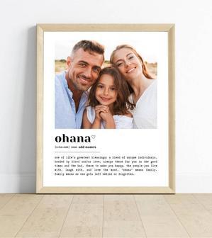 Personalized Ohana Family Canvas Art - Heartfelt Gift For Family Far Away, Living Room Wall Decor | Familywalldecor