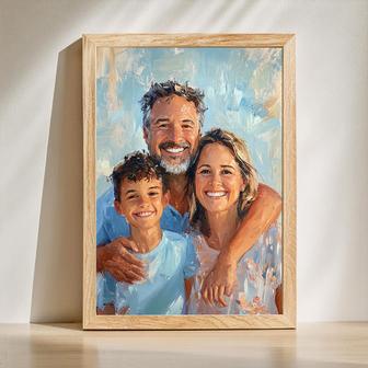 Classic Family Oil Painting Portrait - Personalized Wall Art for Home Decor | Familywalldecor