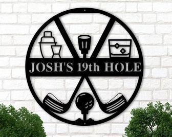 Personalized Dad Golf Metal Wall Art For Man Cave Decor - Thoughtful Gift For Golf Lovers | Familywalldecor