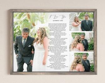 Personalized I Loved Her First Father Daughter Canvas - Thoughtful Gift For Dad's Day Or Wedding | Familywalldecor