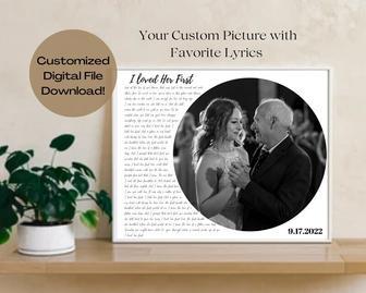 Personalized Father Daughter Dance Canvas With Photo - Sentimental Father's Day Gift For Dad & Bride | Familywalldecor