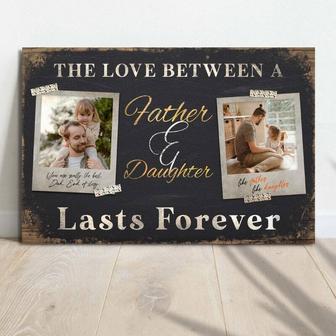 Personalized Father Daughter Canvas Art - Thoughtful Gift For Dad's First Father's Day From Daughter | Familywalldecor