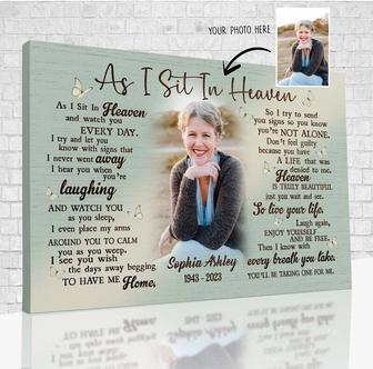 Bespoke Grandma Loss Canvas - Thoughtful 'As I Sit In Heaven' Memorial Art For Sympathetic Bereavement Gifts | Familywalldecor