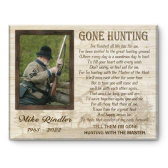 Heartfelt Dad Memorial Canvas Gone Hunting Art - Sympathy Gift For Father’s Day | Familywalldecor