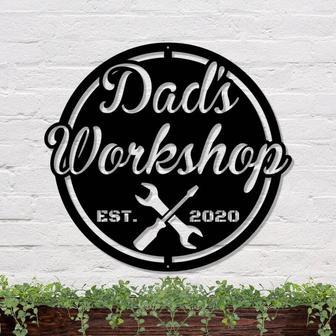 Touching Father's Day Metal Sign For Dad's Workshop - A Unique Gift For Dad, Grandpa, Or Papa | Familywalldecor