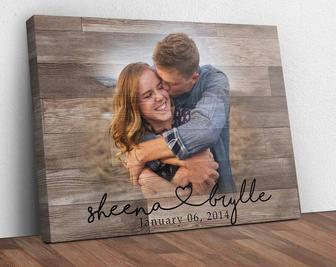 Thoughtful Personalized Canvas For Newlyweds Couple Names Gift Anniversary Decor For Living Room | Familywalldecor