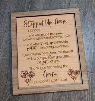 Thoughtful Stepped Up Mom Canvas - Heartfelt Mother's Day Wall Art For Living Room | Familywalldecor