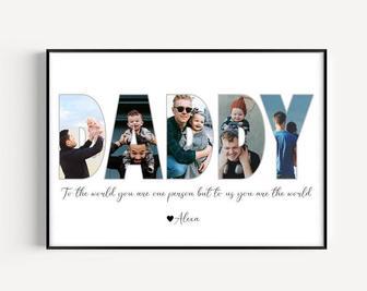 Thoughtful Father Birthday Canvas Featuring Custom Photo Collage - Perfect Gift For Dad From Son Or Daughter | Familywalldecor