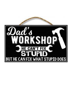 Personalized Funny Dad Metal Sign For Workshop - Touching Father’s Day Or Birthday Gift For Shop Garage DéCor | Familywalldecor