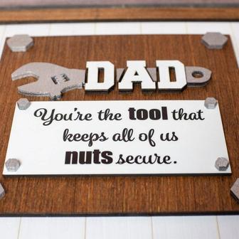 Personalized Funny Dad Wooden Sign For Father's Day - Custom Gift For Dad's Man Cave Or Office | Familywalldecor