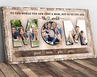 Mom Quote Canvas - Personalized Mother's Day Art For Living Room. Thoughtful And Custom Gift For Moms With Quote Design. | Familywalldecor