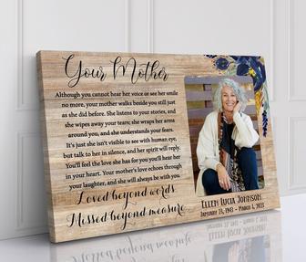 Heartfelt Mother In Heaven Canvas - Bereavement And Memorial Gift For Loss Of Mom | Familywalldecor