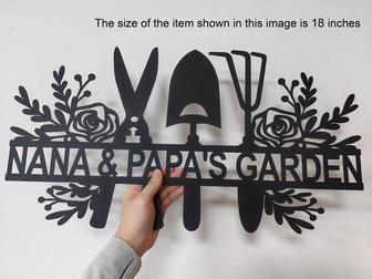 Personalized Nana Garden Metal Sign For Gardeners - Custom Name Yard Decor | Familywalldecor